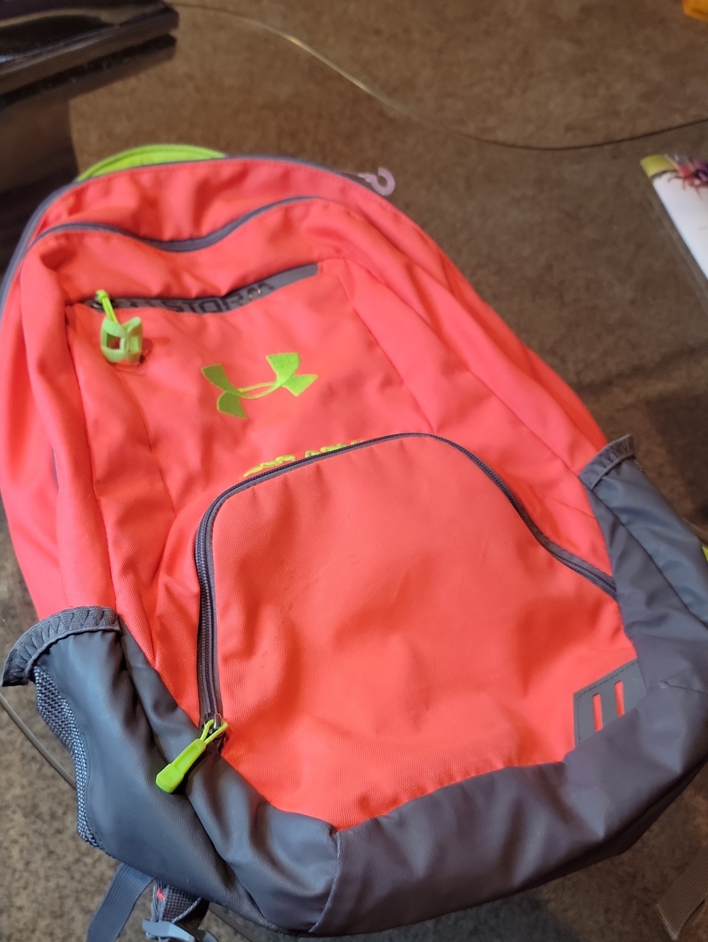 Under Armour Kids Coral Backpack with Lime Accent